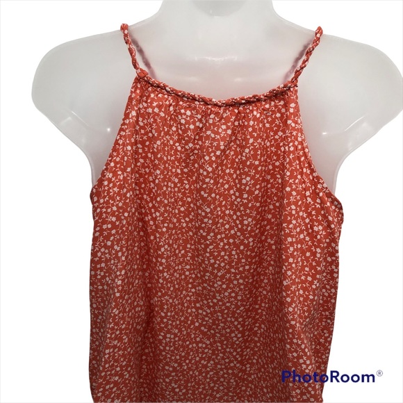 Gap Twist Strap Cami Coral/White Size Small 
Braided Straps Floral Pattern EUC - Picture 5 of 8